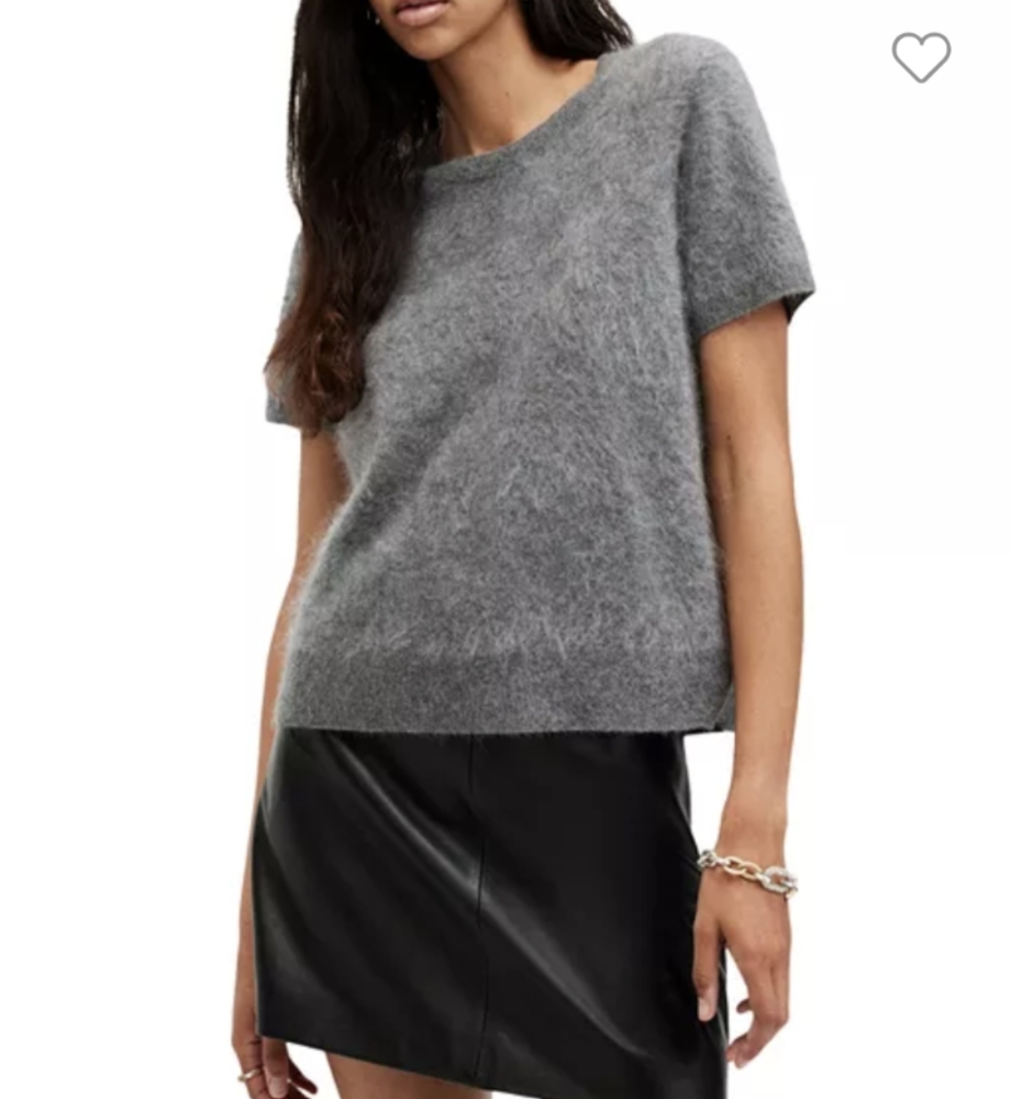 AllSaints Rebel Brushed Cashmere Knitted T-Shirt